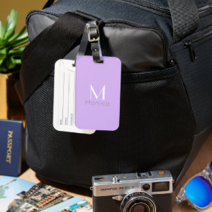 Pastel Lavender - personalised Luggage Tag