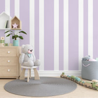Pastel Lavender Purple White Stripes Pattern