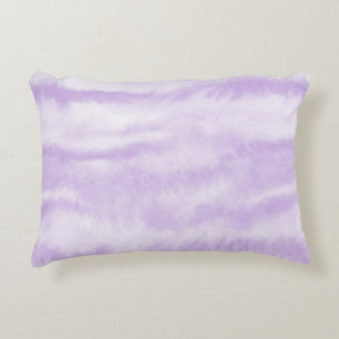 Pastel Lavender Tie-Dye Watercolor Effect Decorative Cushion
