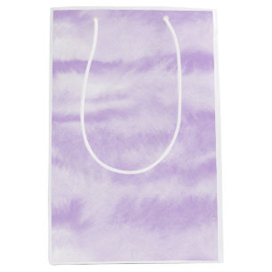 Pastel Lavender Tie-Dye Watercolor Effect Medium Gift Bag