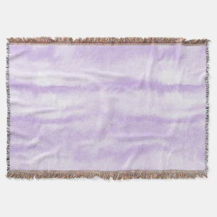 Pastel Lavender Tie-Dye Watercolor Effect Throw Blanket