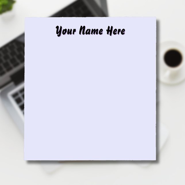 Pastel Lavender Unique Personalised Teacher Gifts Notepad (Creator Uploaded)