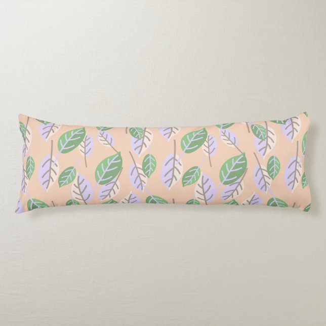 pastel leaves body pillow (Front)