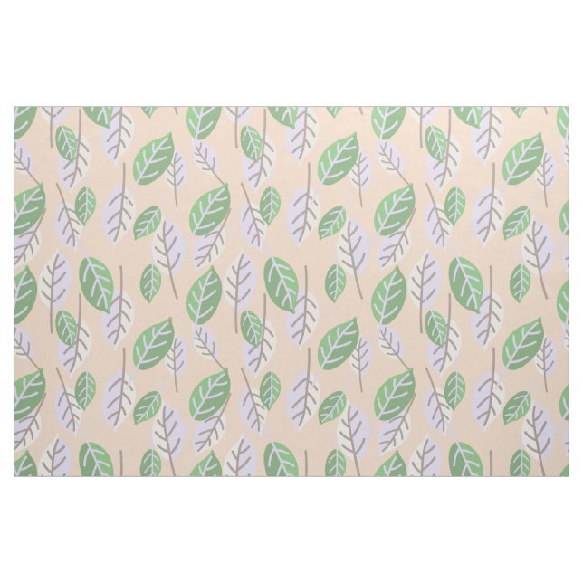 pastel leaves fabric (Yard)