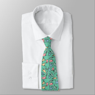 Pastel Leaves Green Tie