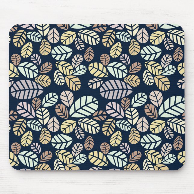 Pastel Leaves Mousepad (Front)