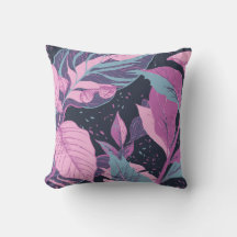 Pastel Leaves on Dark Background