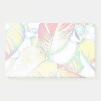 Pastel Leaves Post It Notes