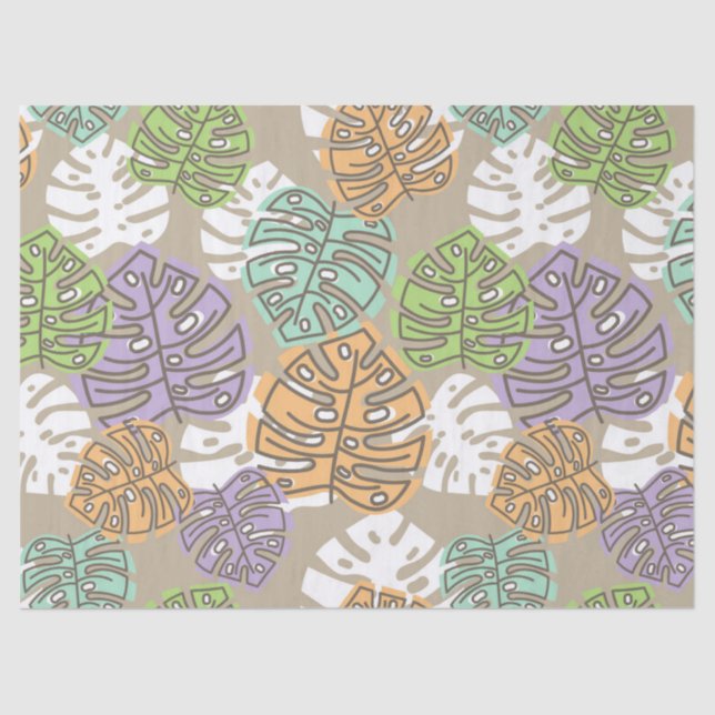 pastel leaves tissue paper  (Front)