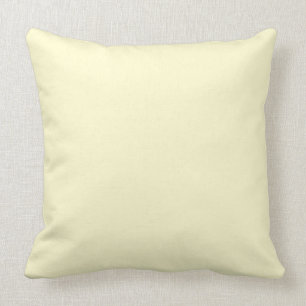 Pastel Lemon Yellow Pale Soft Meringue Yellow Cushion