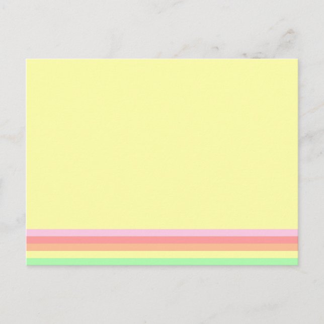 Pastel Lemon Yellow Postcard (Front)