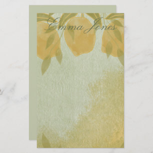 Pastel Lemons  Stationery