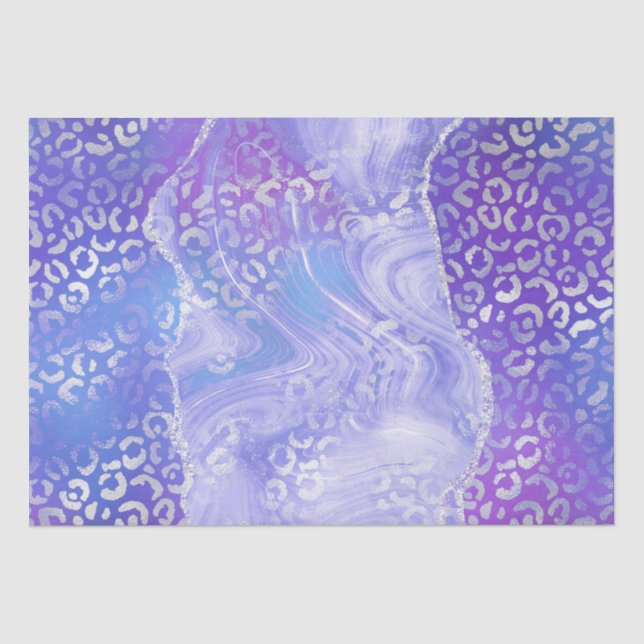 Pastel Leopard Agate | Glam Abstract Stone Pattern Tissue Paper (Front)