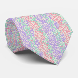 Pastel Leopard Animal Print Pattern Tie