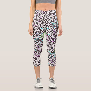 Pastel Leopard print capri legging