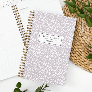 Pastel Leopard Print Personalised Planner   Lilac