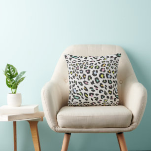 Pastel Leopard Spot Pattern Cushion