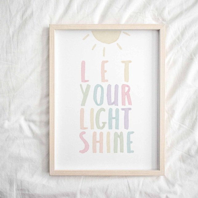 Pastel let your light shine poster (Creator Uploaded)