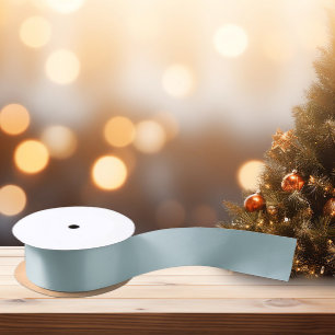 Pastel Light Dusty Blue Satin Ribbon