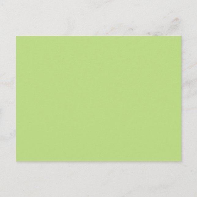 Pastel Light Green Personalised Colour Background Postcard (Front)
