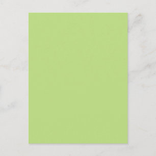 Pastel Light Green Personalised Colour Background Postcard
