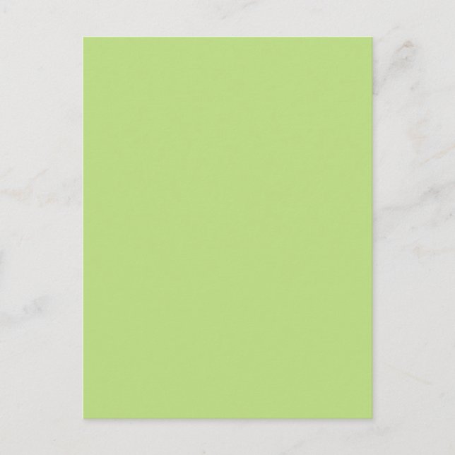Pastel Light Green Personalised Colour Background Postcard (Front)