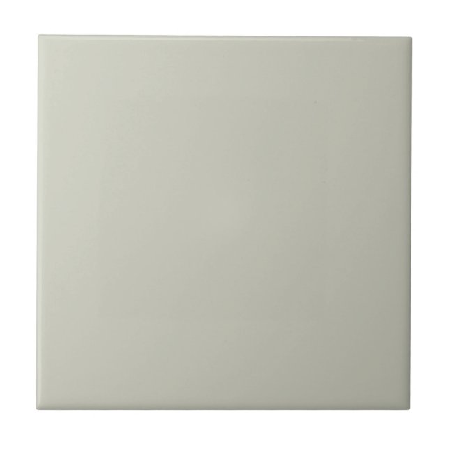 Pastel Light Grey Green Solid Colour SW 6176 Ceramic Tile (Front)