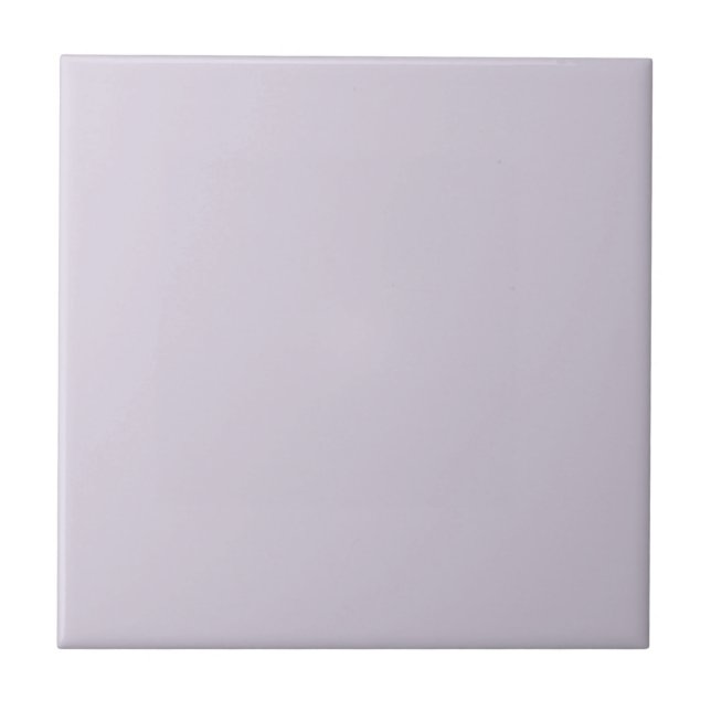 Pastel Light Purple Gray Solid Color Tile (Front)