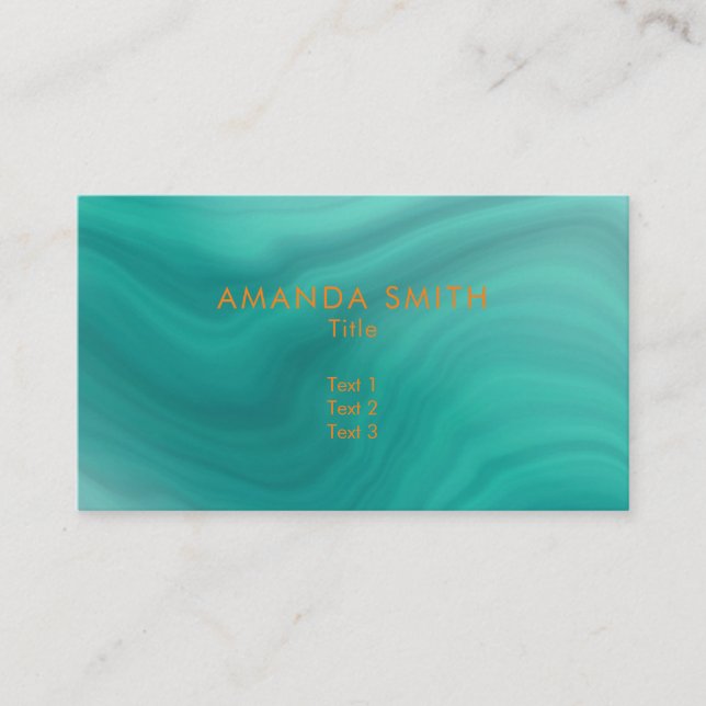 Pastel Light Turquoise Abstract Business Card (Front)