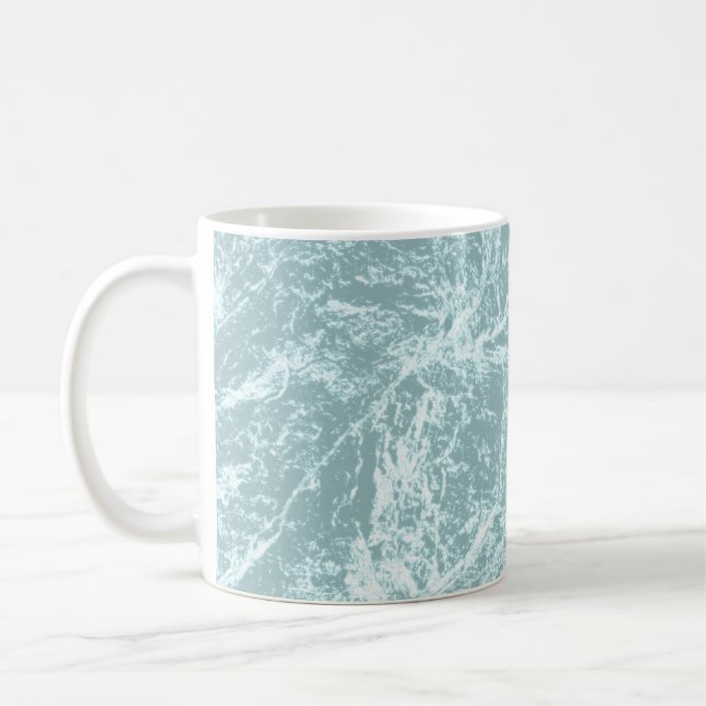 Pastel Light Turquoise Abstract Coffee Mug (Left)