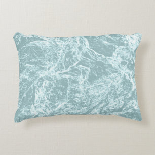 Pastel Light Turquoise Abstract Decorative Cushion