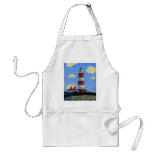 Pastel Lighthouse and Lavender Fields Standard Apron
