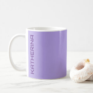 Pastel Lilac Grey Solid Colour Personalised Coffee Mug