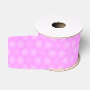 Pastel Lilac Purple White Star Repeating Pattern Grosgrain Ribbon