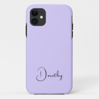 Pastel Lilac Solid Colour Minimalist Personalise