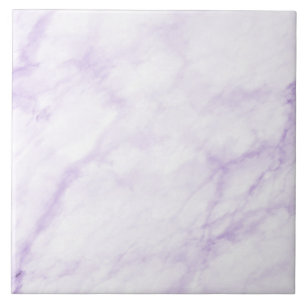 Pastel Lilac Watercolor Marble Abstract Pattern Ceramic Tile
