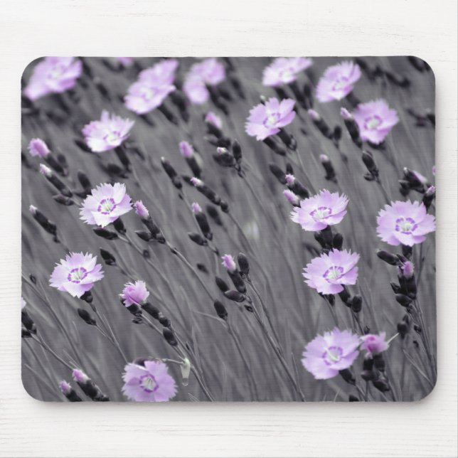 Pastel Lilac Wildflowers Mouse Pad (Front)