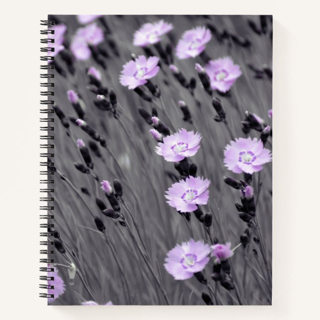 Pastel Lilac Wildflowers Notebook (Front)