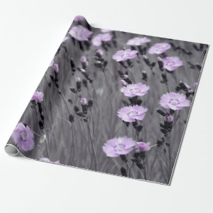 Pastel Lilac Wildflowers Wrapping Paper