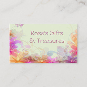 Pastel Lilies Modern Business Card
