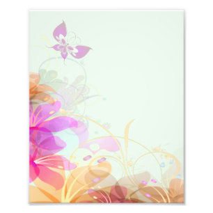 Pastel Lilies Wedding Photo Print
