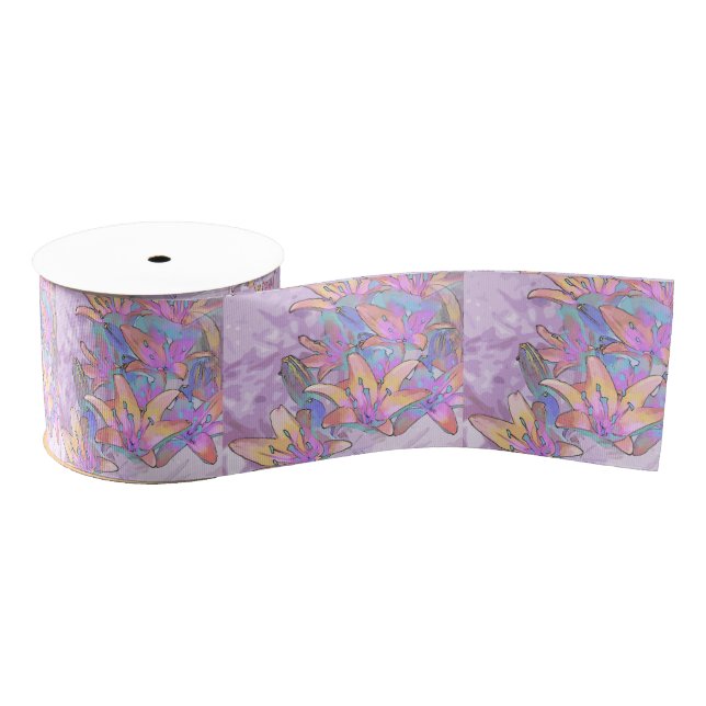 Pastel Lily Love Grosgrain Ribbon (Spool)