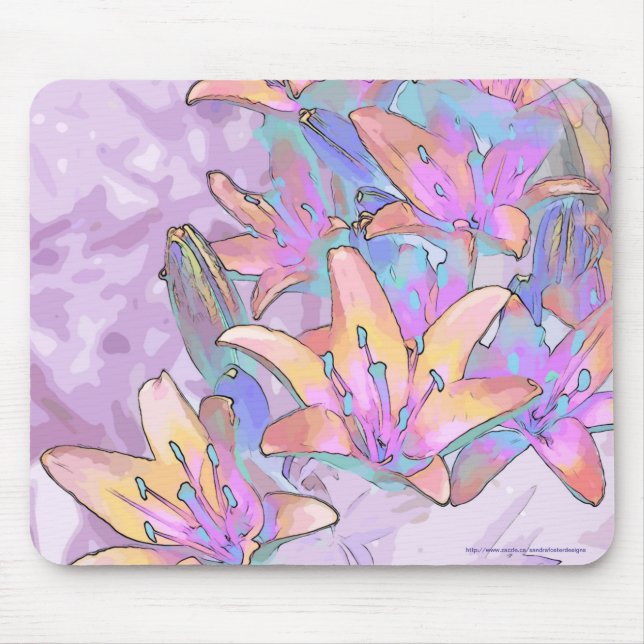 Pastel Lily Love Mouse Pad (Front)