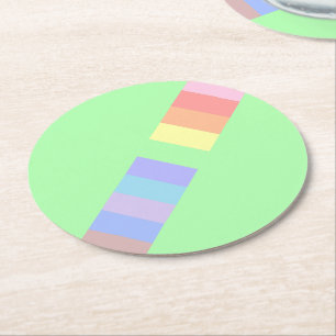Pastel Lime Green paper coaster