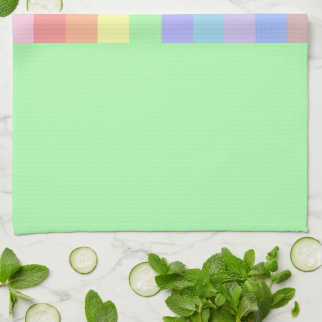 Pastel Lime Green Tea Towel (Folded)