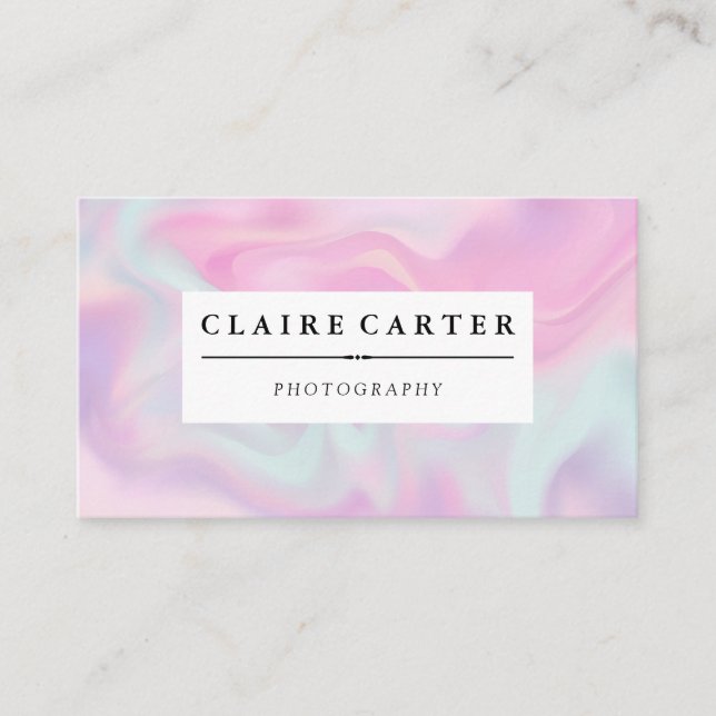 Pastel Liquid Background Background Business Card (Front)