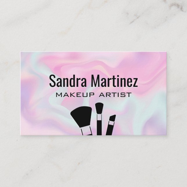 Pastel Liquid Background Business Card (Front)