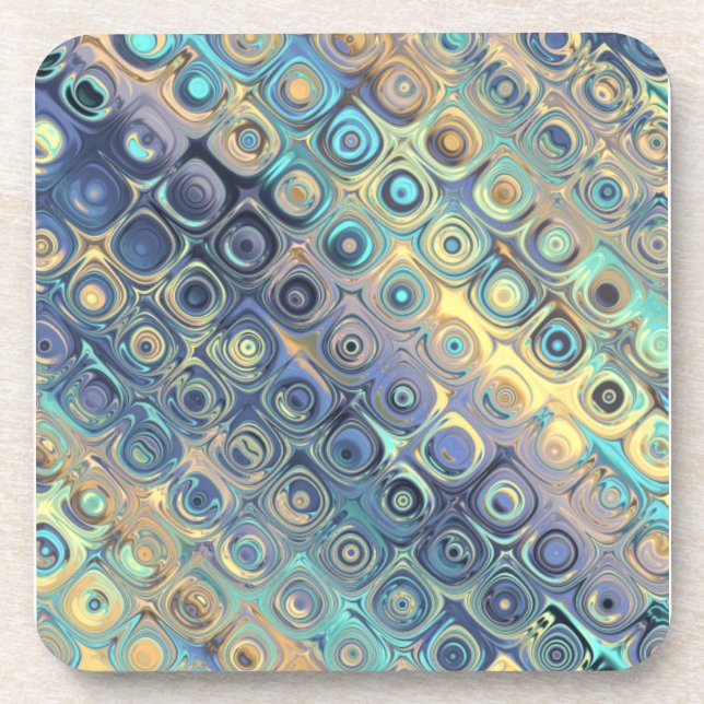 Pastel Liquid Dots Coaster (Front)