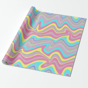Pastel Liquify Waves Wrapping Paper