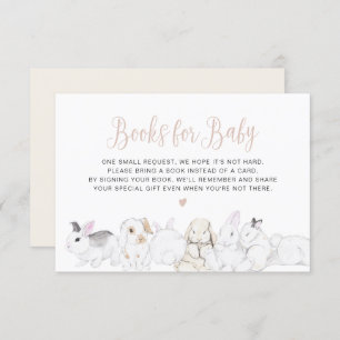 Pastel Little Bunny Rabbit Books for Baby Card